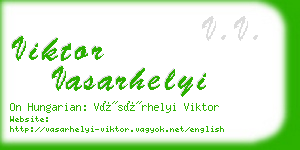 viktor vasarhelyi business card